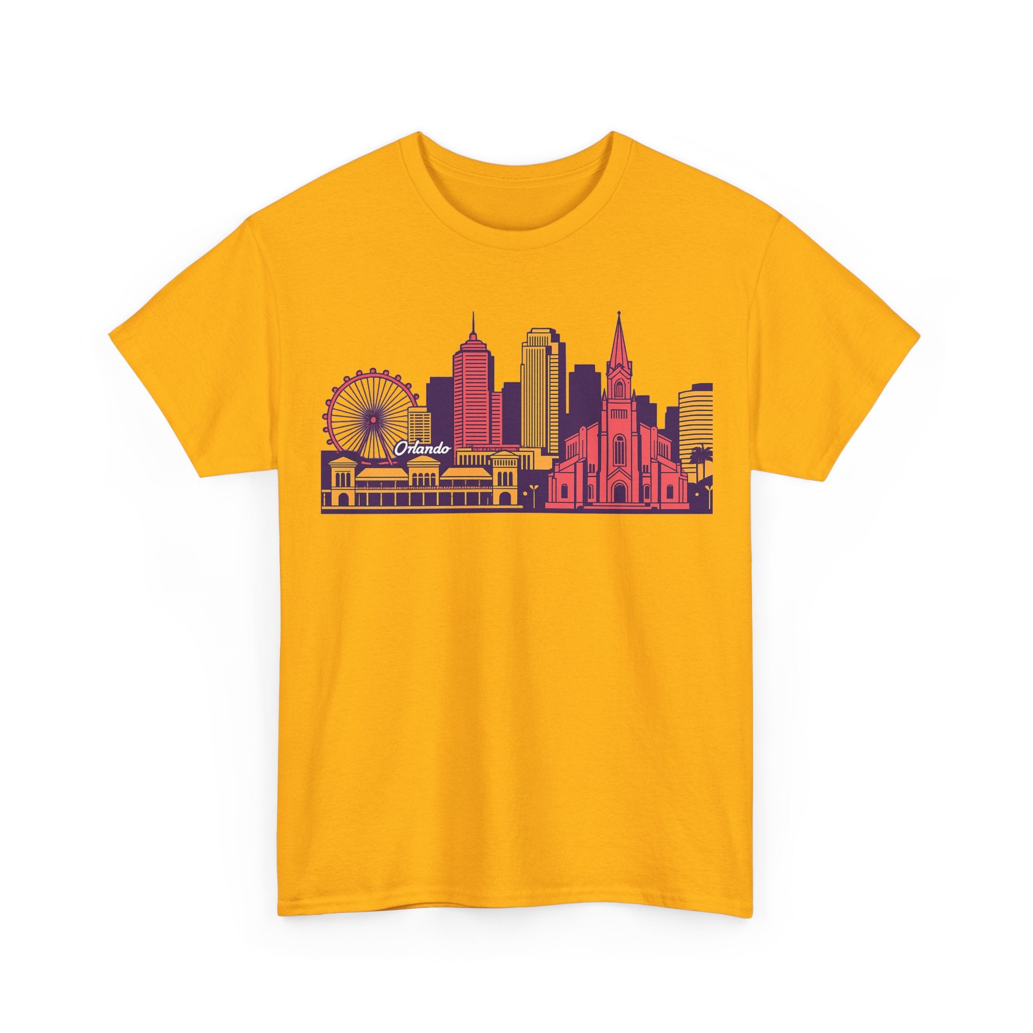 Orlando City Skyline T-Shirt — Colorful Urban Landmark Graphic Tee