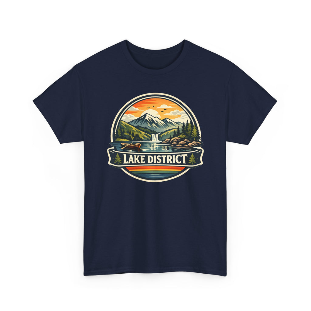 Lake District Graphic Tee — Scenic Mountain & Lake Camping Shirt