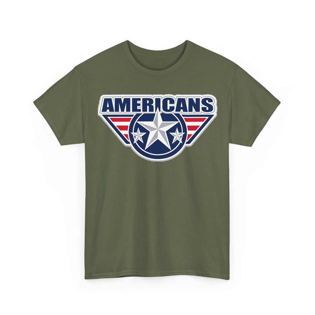 Americans Patriotic Star T‑Shirt — Red White Blue USA Graphic Tee