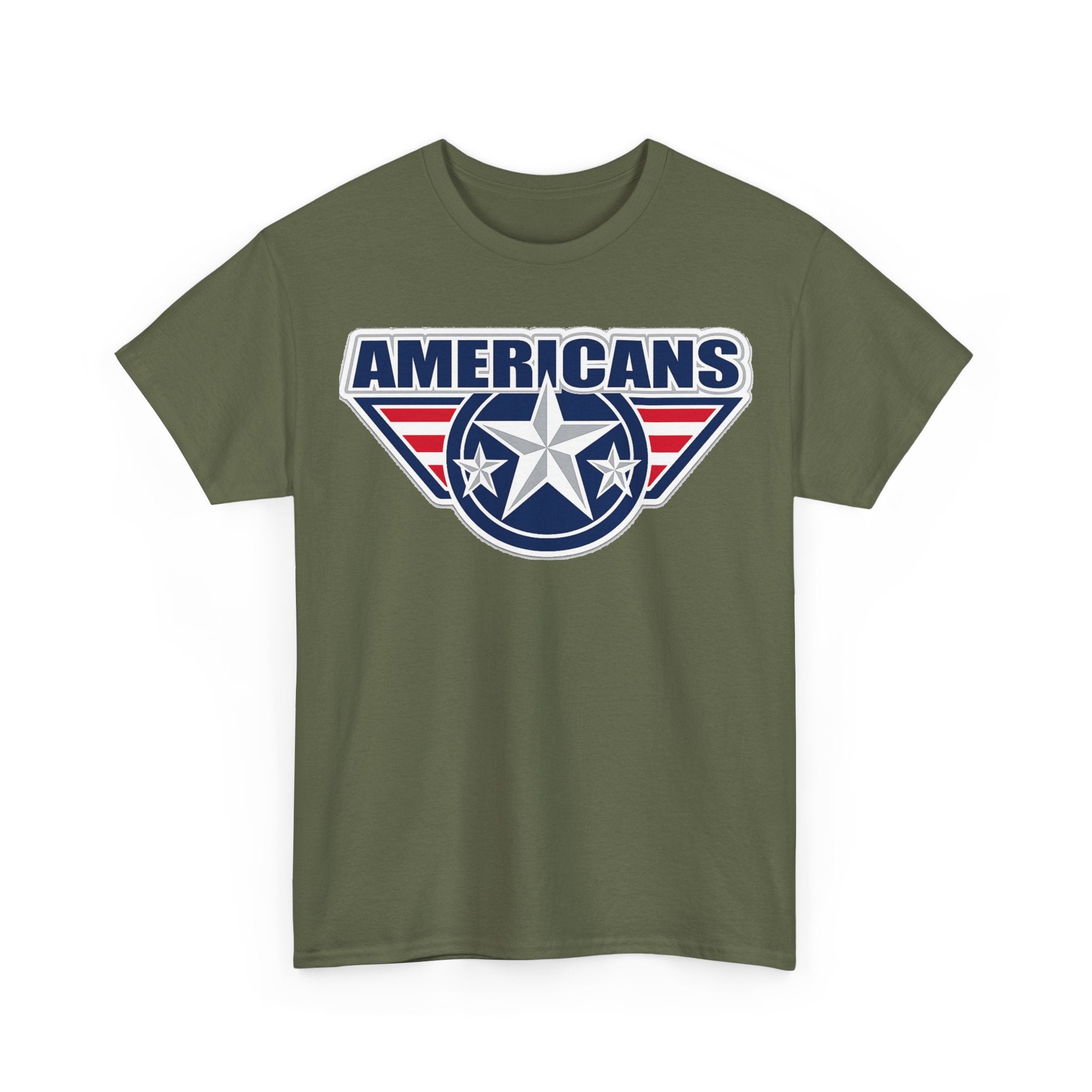 Americans Patriotic Star T‑Shirt — Red White Blue USA Graphic Tee