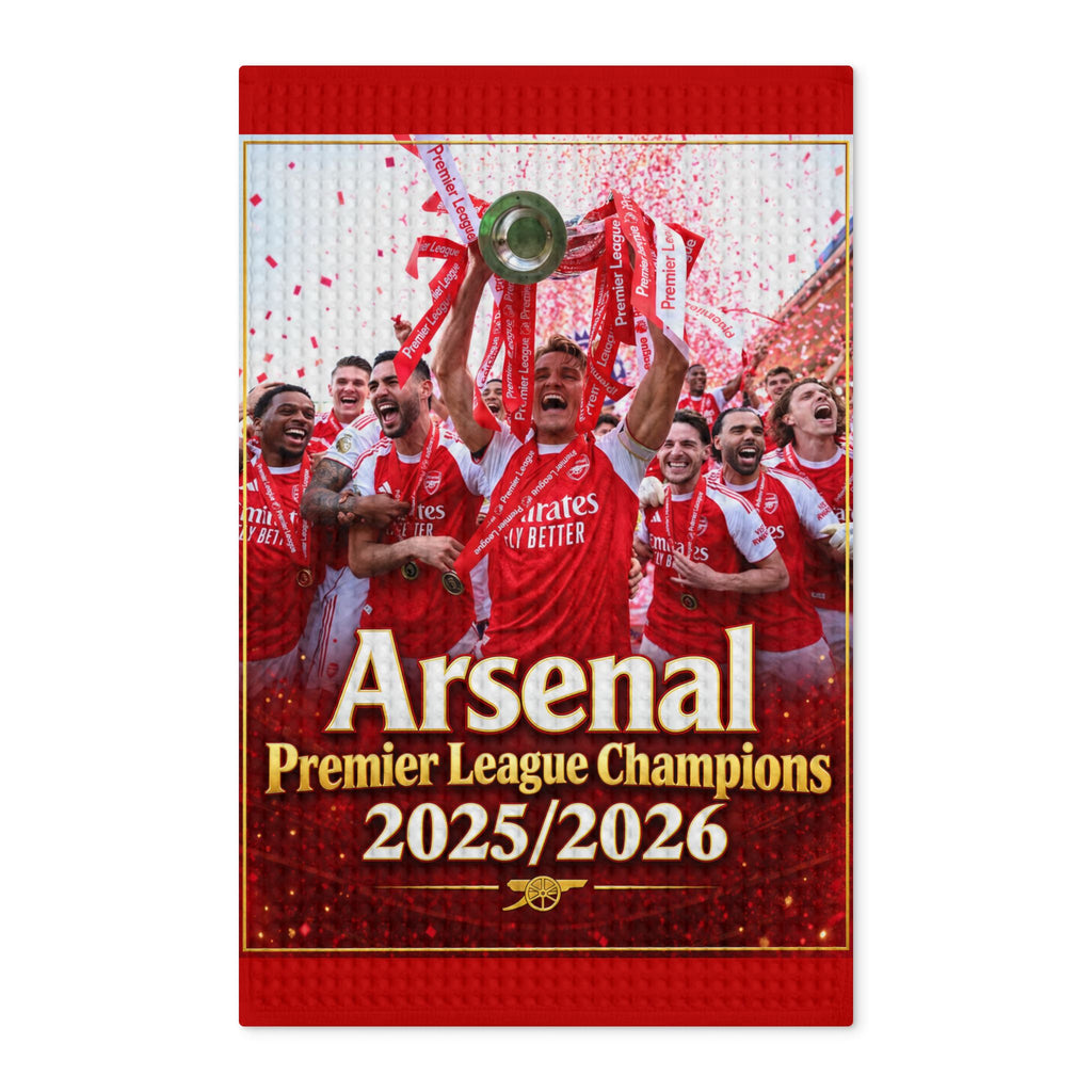 Arsenal Premier League Champions 2025/2026 Waffle Tea Towel