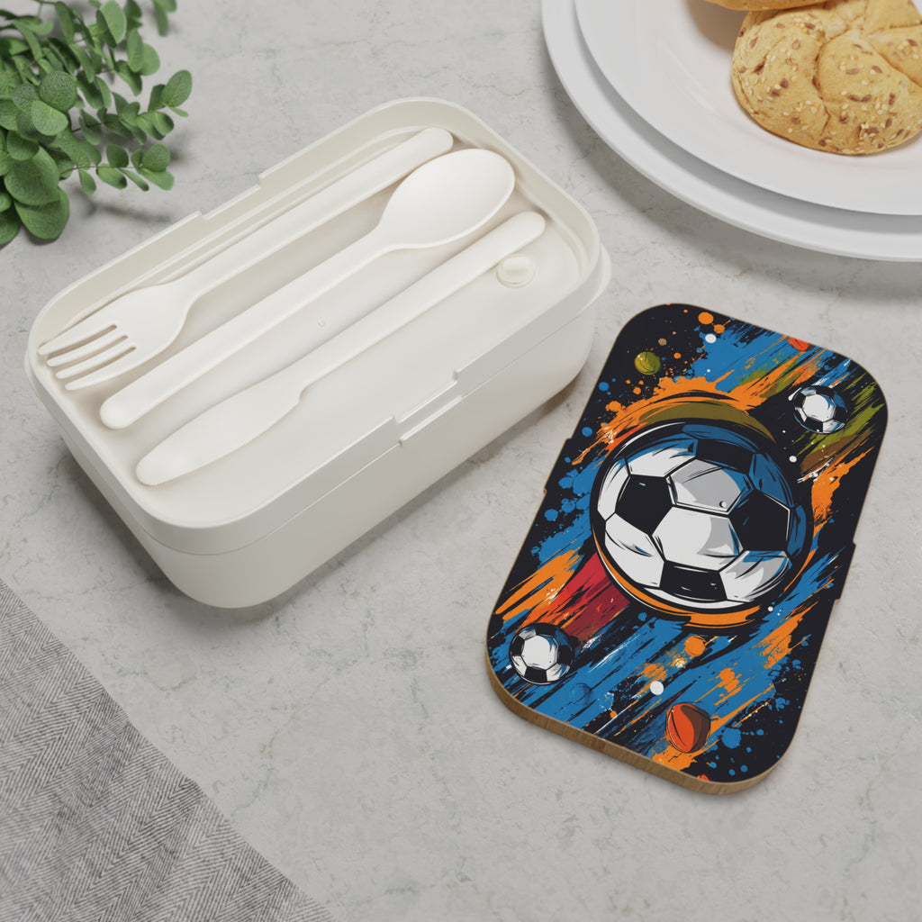 Soccer Splash Bento Lunch Box — Kids Sports Lunchbox