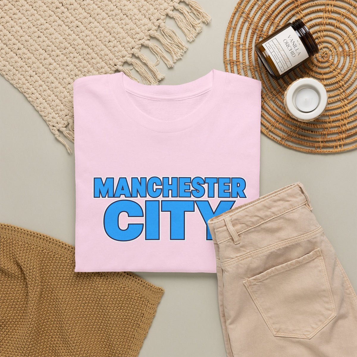 Manchester City T‑Shirt — Retro Blue Logo Tee