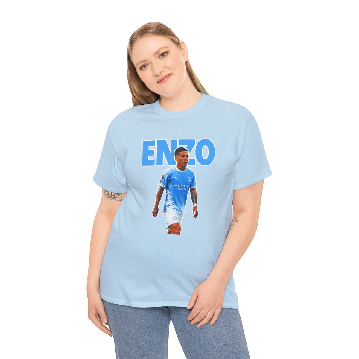 Enzo Fernandez Manchester City Inspired Cotton T-Shirt