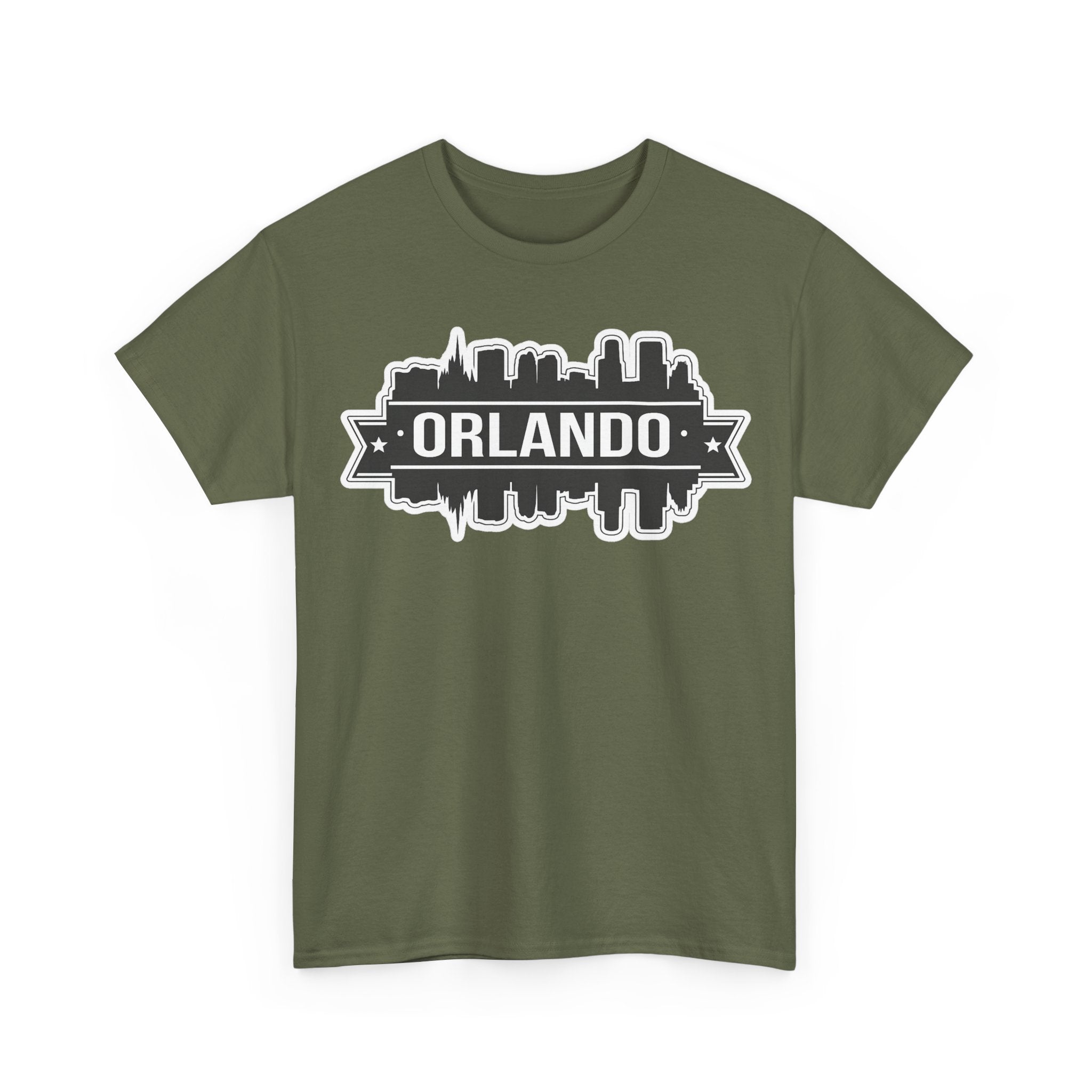 Orlando Skyline T-Shirt — Retro Badge Cityscape Tee