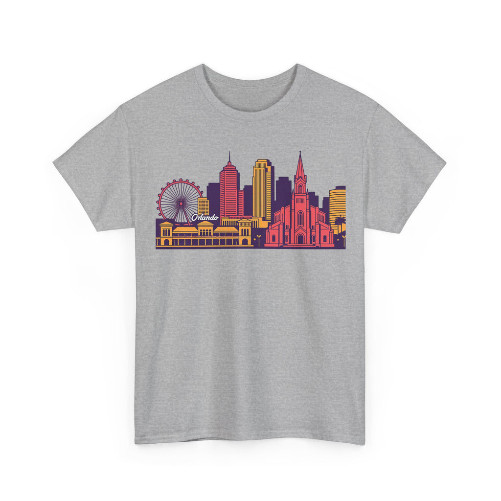 Orlando City Skyline T-Shirt — Colorful Urban Landmark Graphic Tee