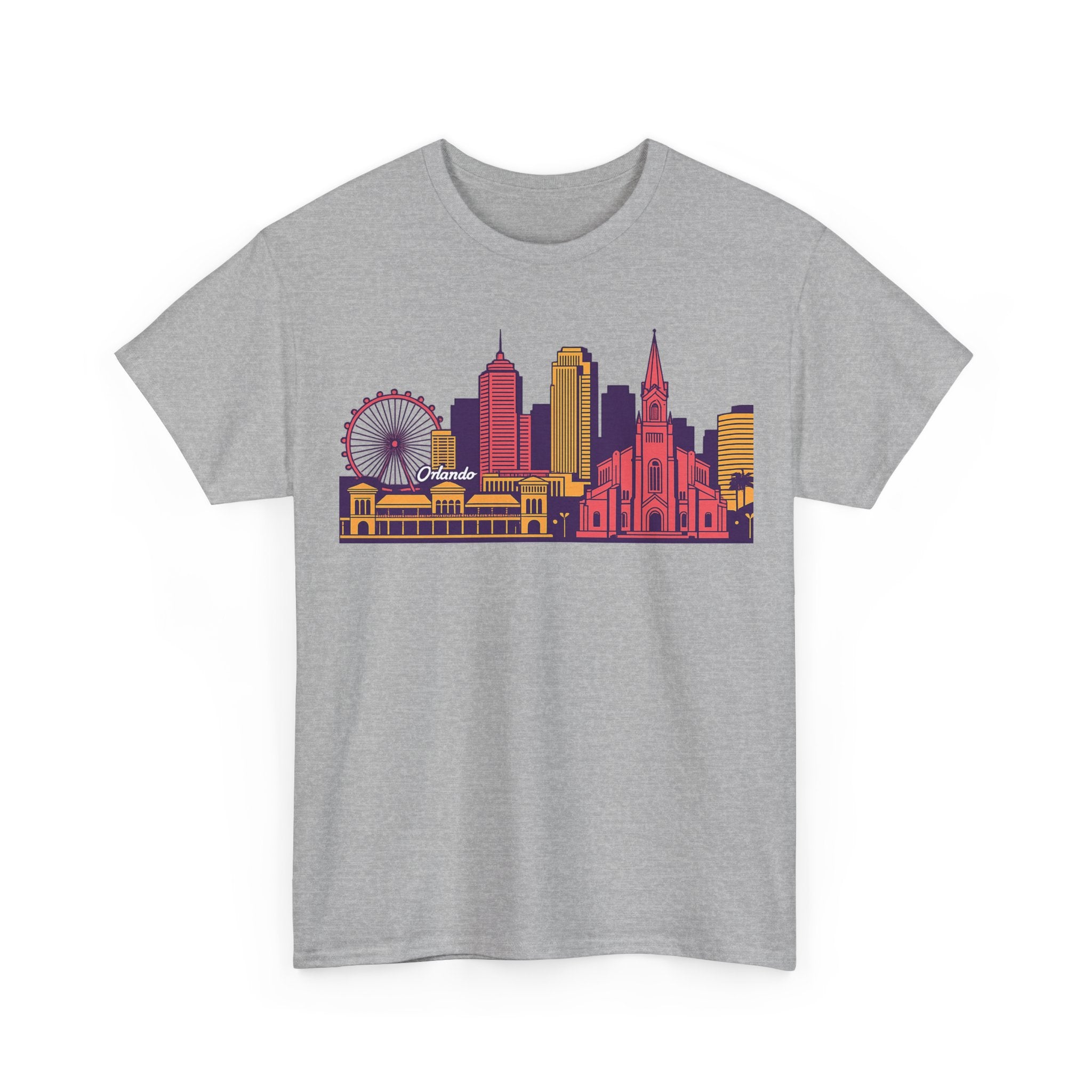 Orlando City Skyline T-Shirt — Colorful Urban Landmark Graphic Tee