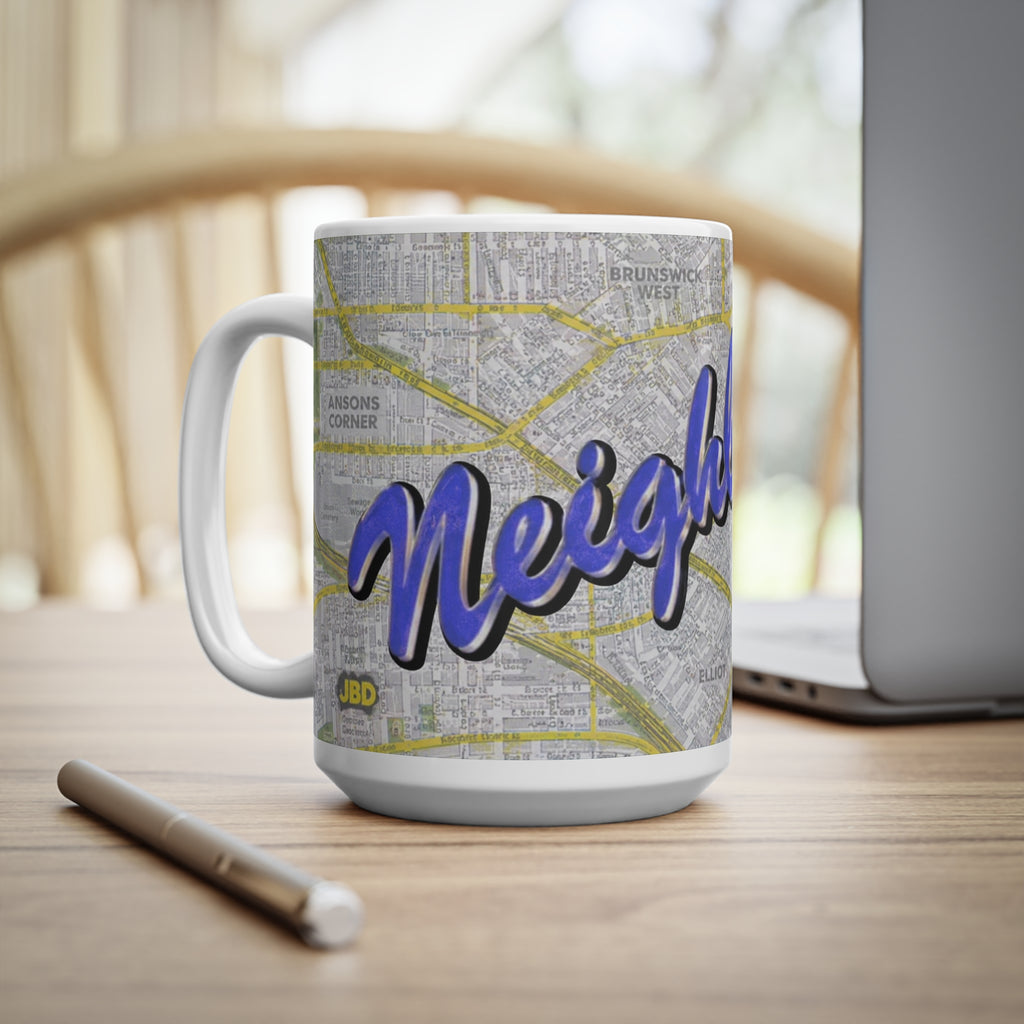 Neighbours Classic TV Soap  Map Ceramic Mug – Personalized City Map Coffee Cup (11oz/15oz)