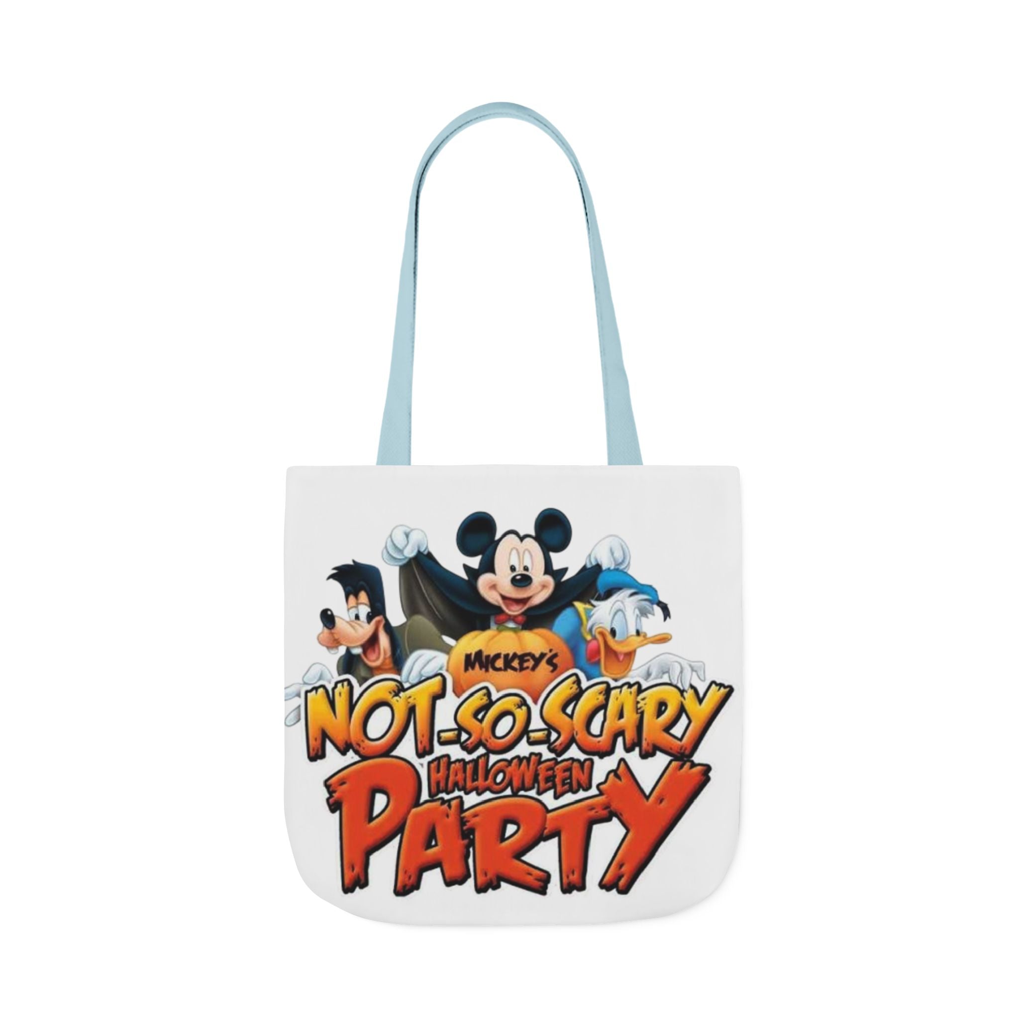 Halloween Party Canvas Tote Bag — "Not-So-Scary Halloween Party" Graphic