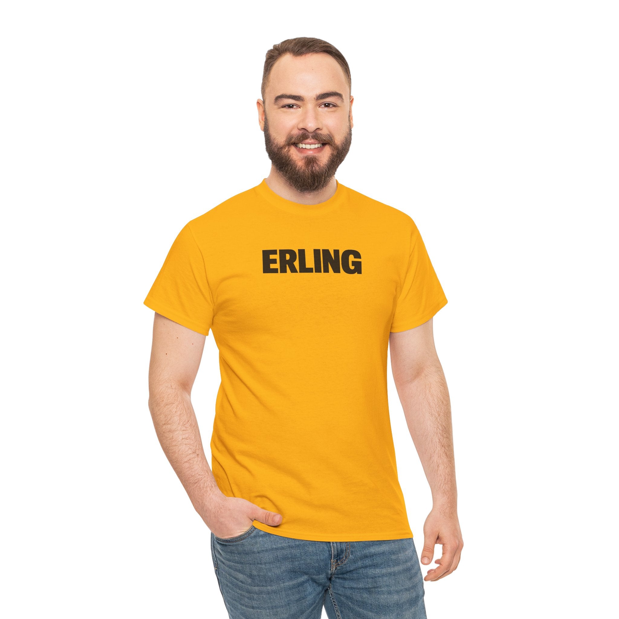 Erling Haaland Name Tee — Minimalist White Graphic T-Shirt