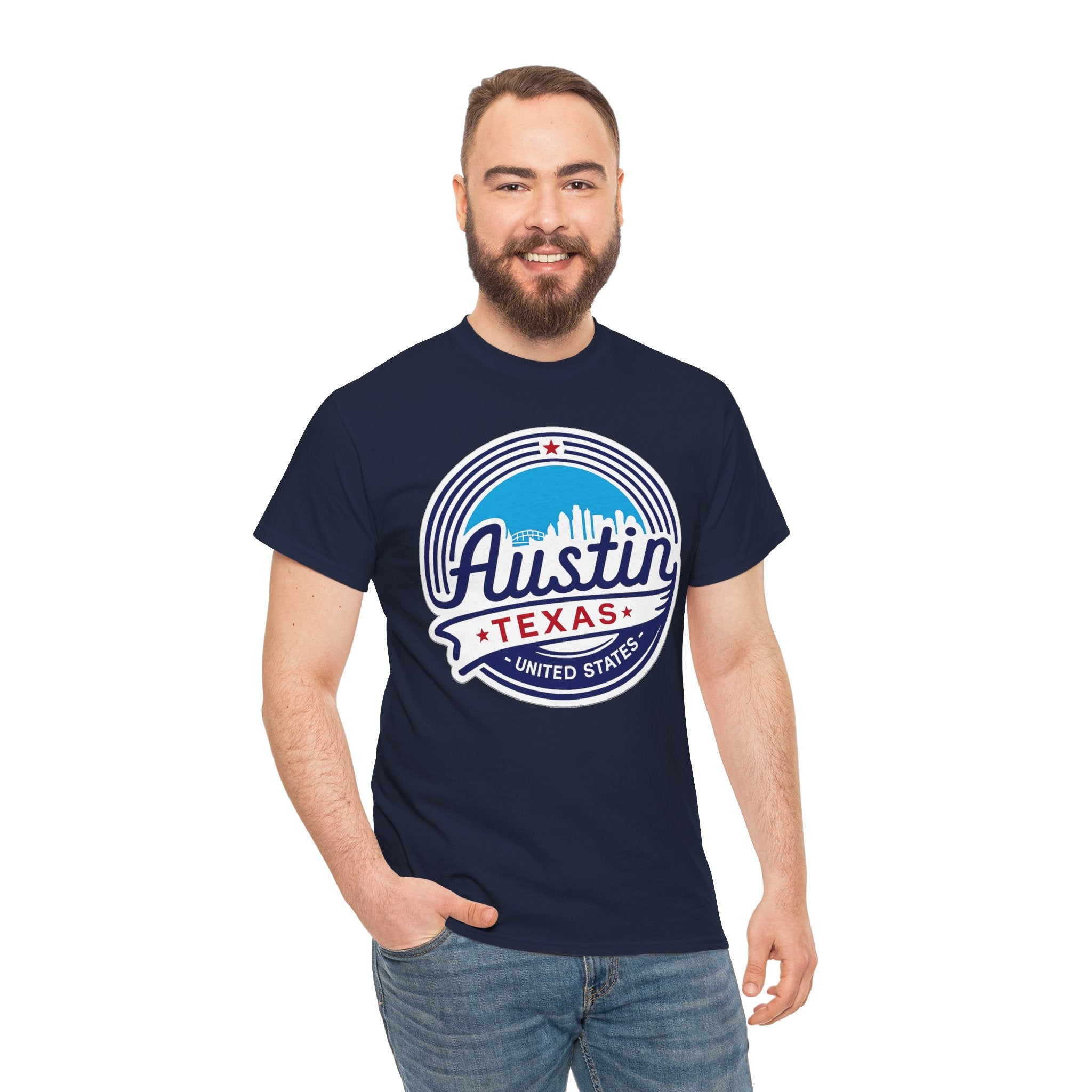 Austin Texas Retro Skyline T-Shirt — Vintage City Pride Tee