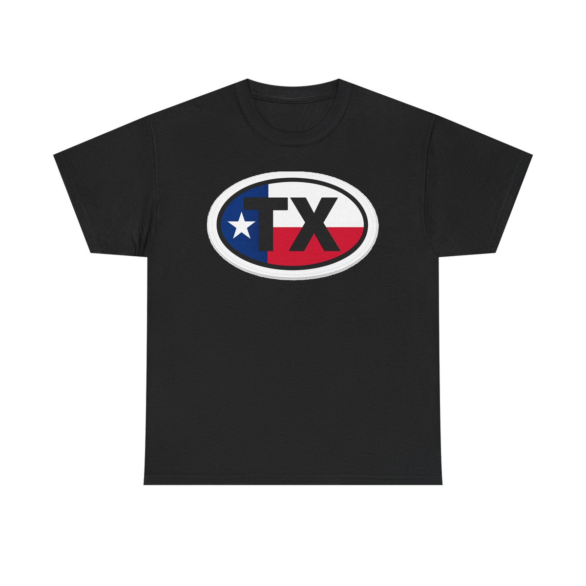 Texas Flag TX Oval T-Shirt — Patriotic Lone Star Tee