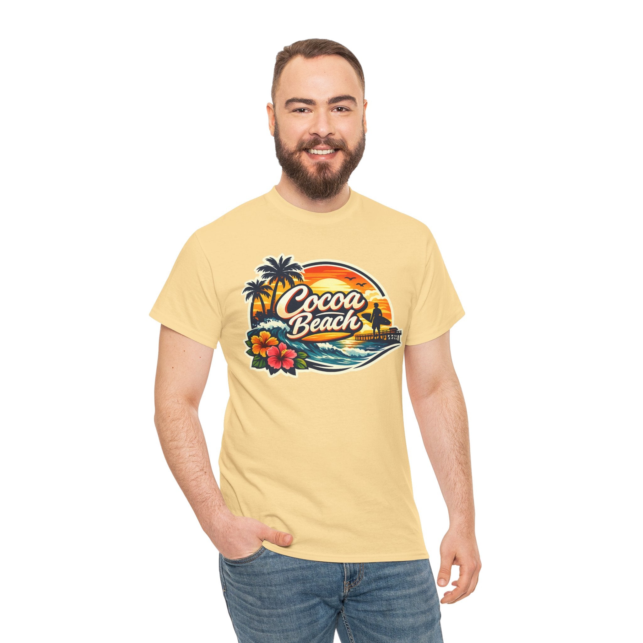 Cocoa Beach Vintage Sunset T-Shirt