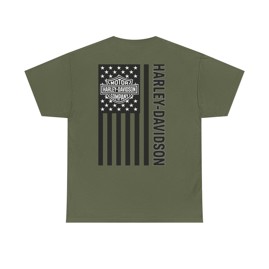 Harley-Davidson American Flag Tee — Vintage Motor Company Back Print