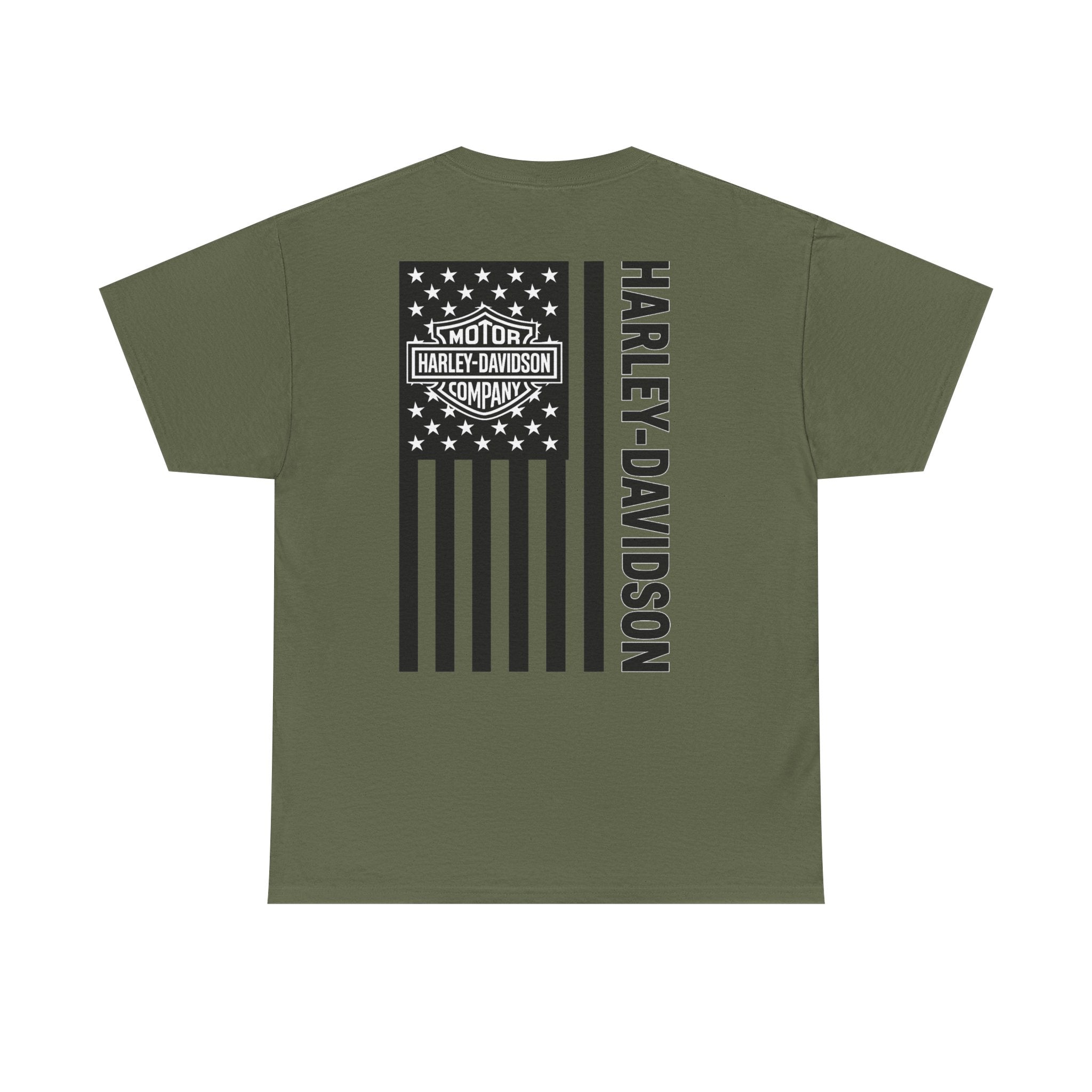 Harley-Davidson American Flag Tee — Vintage Motor Company Back Print