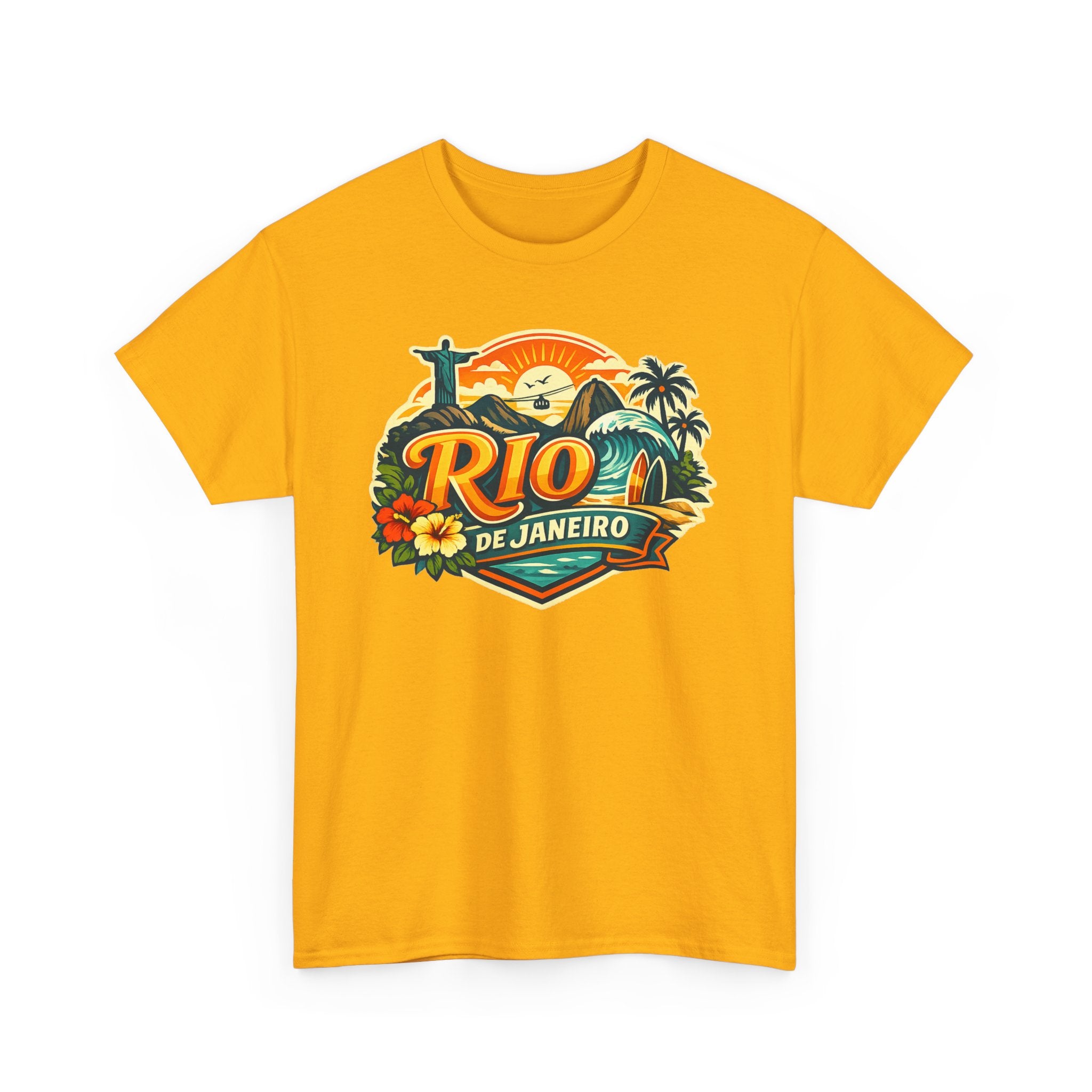 Rio de Janeiro Vintage Travel Tee – Tropical Sunset Beach T‑Shirt
