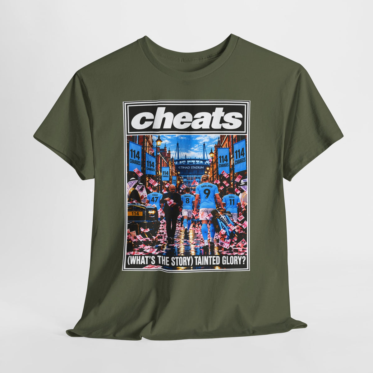Cheats “What’s the Story? Tainted Glory?” Sports Graphic Cotton T-Shirt
