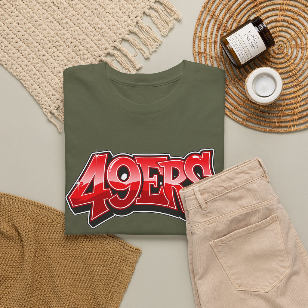T-Shirt — '49ERS' Red Graffiti Sports Logo Tee