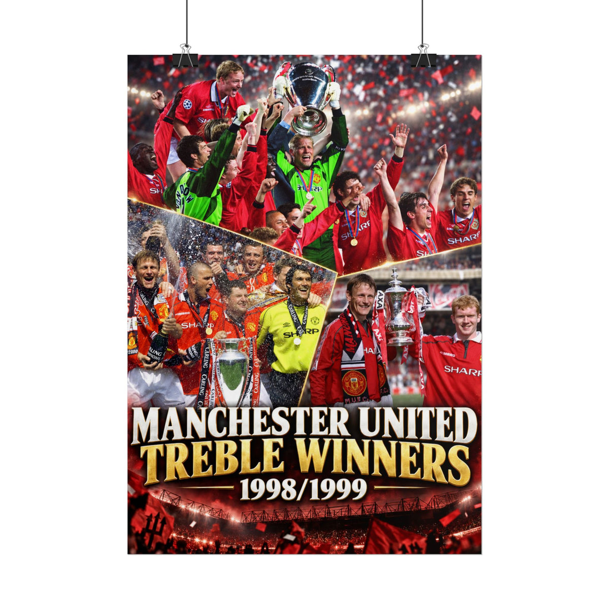 Manchester United Treble Winners 1998/1999 Poster