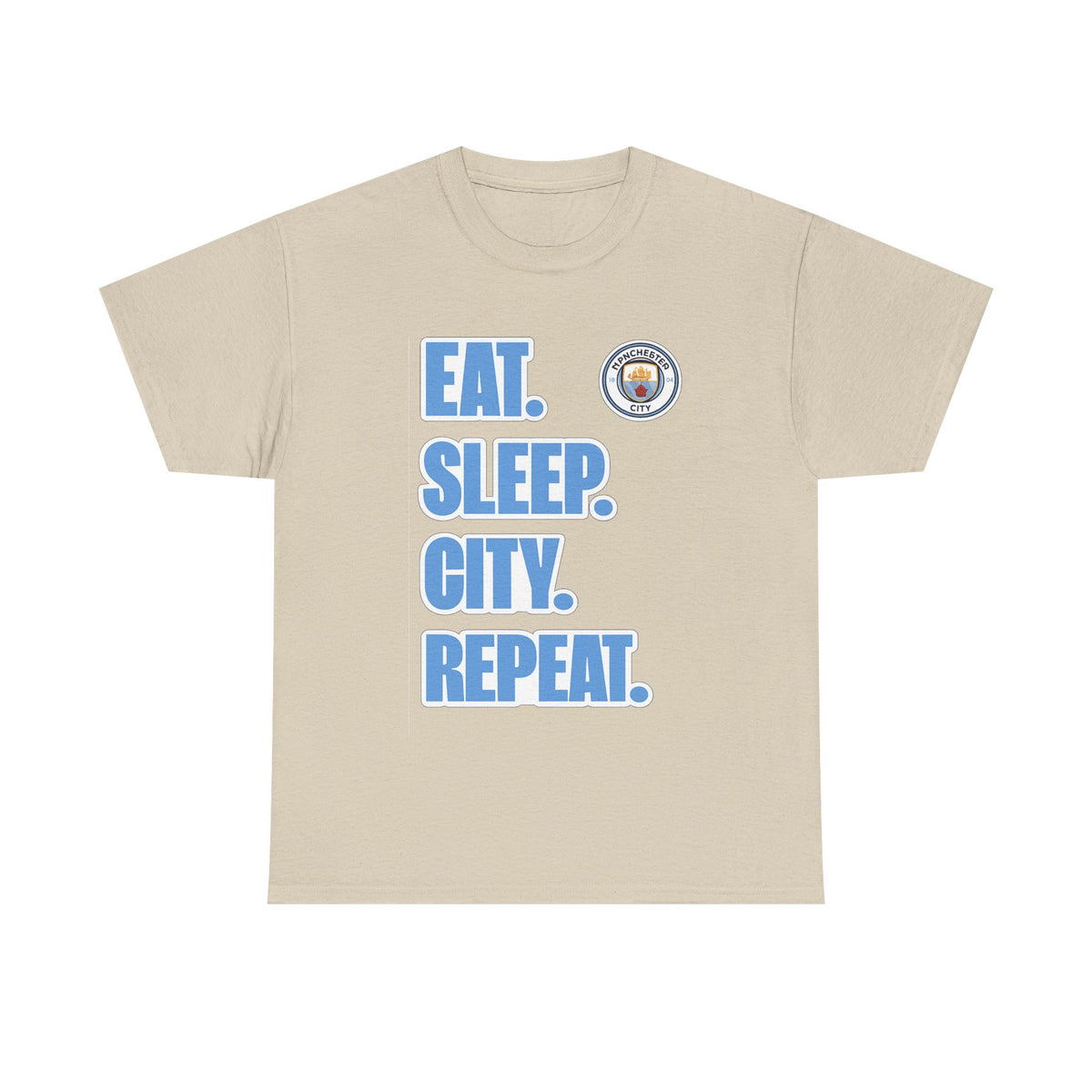 Eat. Sleep. City. Repeat. T‑Shirt — Manchester City Fan Tee
