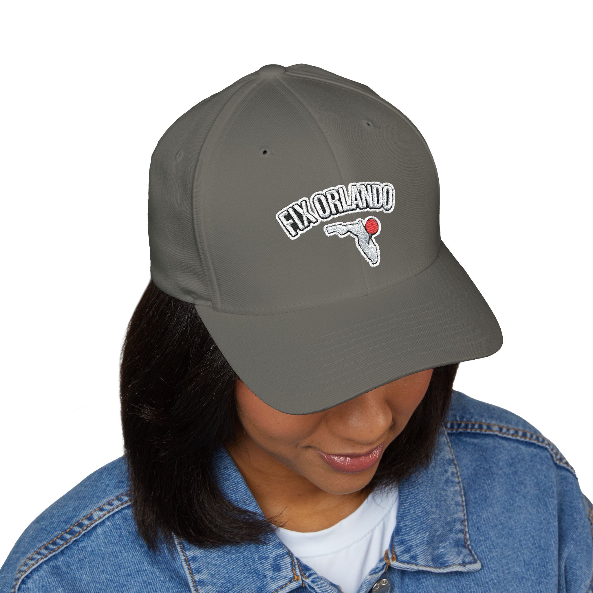 Fix Orlando Embroidered Cap — Vintage Palm & Golf Ball Hat
