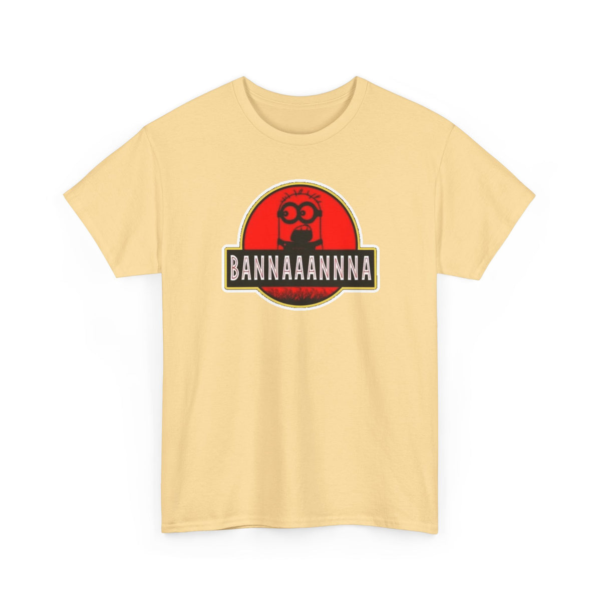 Bannaaannna Graphic Tee — Retro Red Logo Funny Banana Shirt