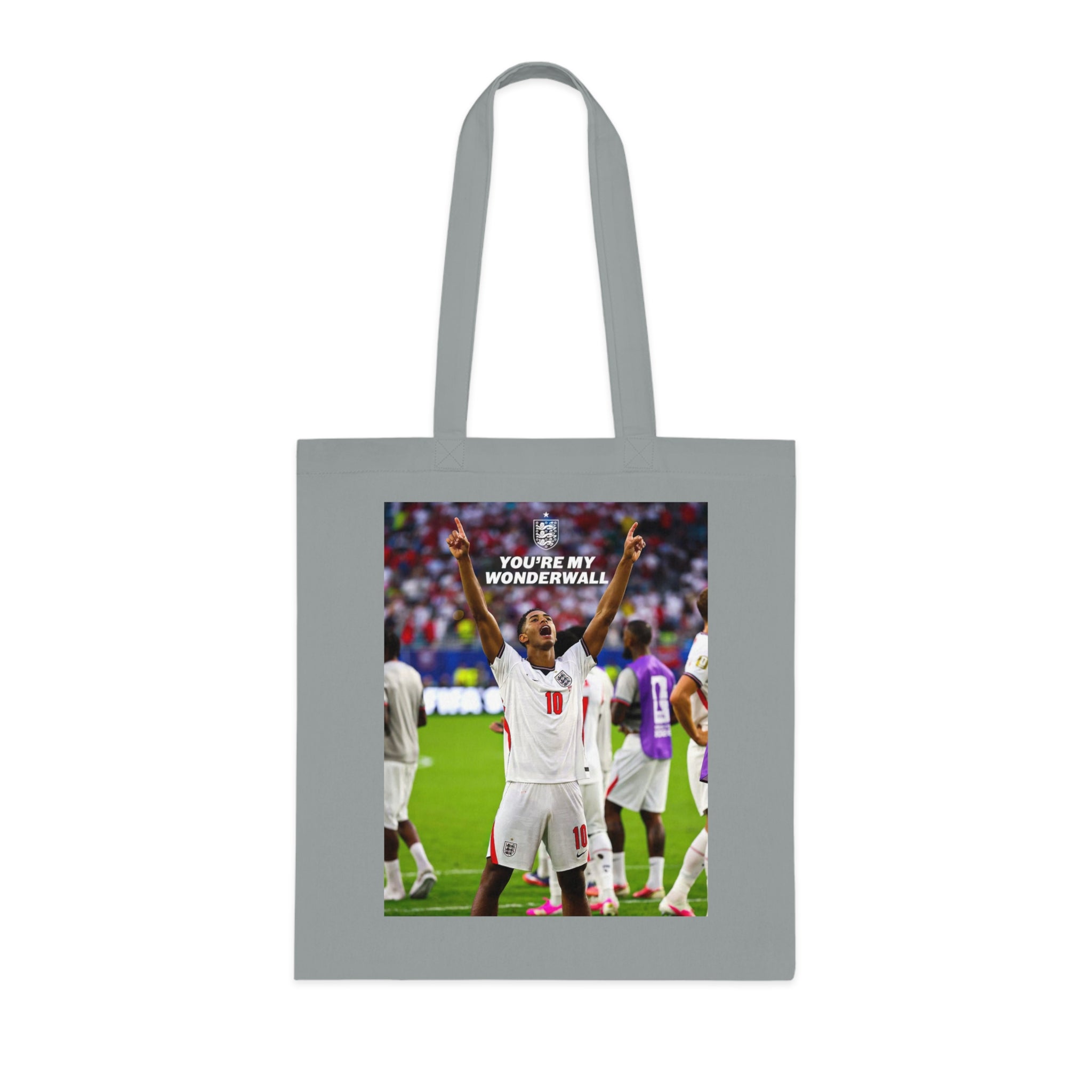 Jude Bellingham England Celebration Cotton Tote — "You're My Wonderwall" Stadium Photo Bag