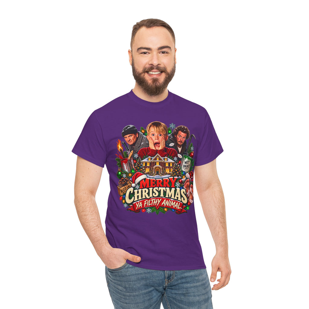 #Christmas Tee - "Merry Christmas Ya Filthy Animal" Home Alone Movie Holiday Shirt