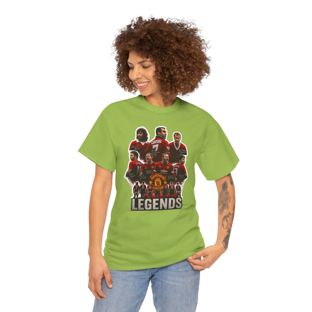 Manchester United Legends Football Team Tee — Retro Manchester United Players Graphic Shirt