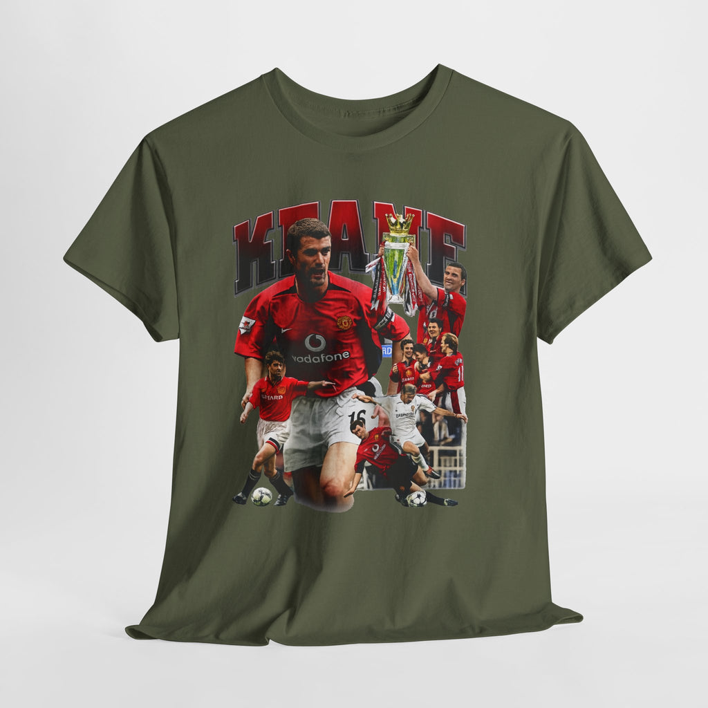 Roy Keane Football Legens Collage Tee — Retro Man United Tribute Shirt
