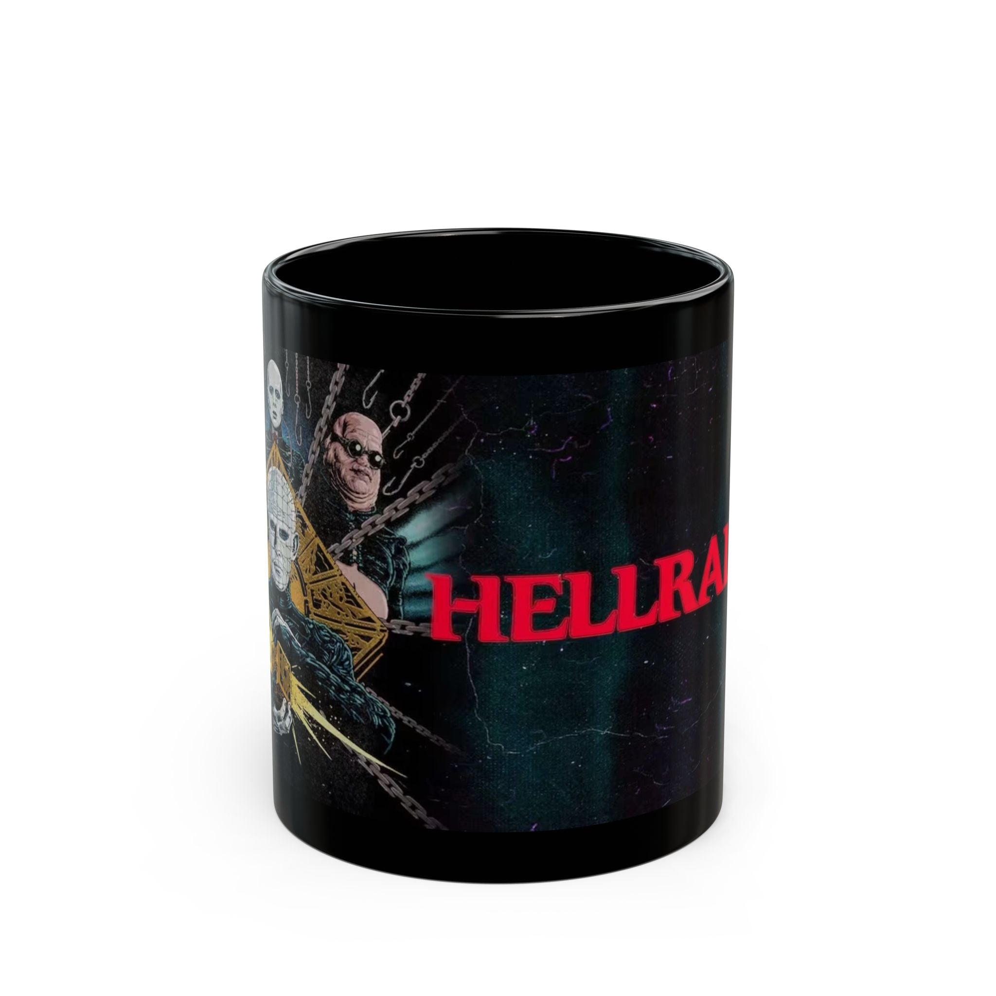 Hellraiser Movie Logo Black Coffee Mug — Horror Fan 11oz/15oz