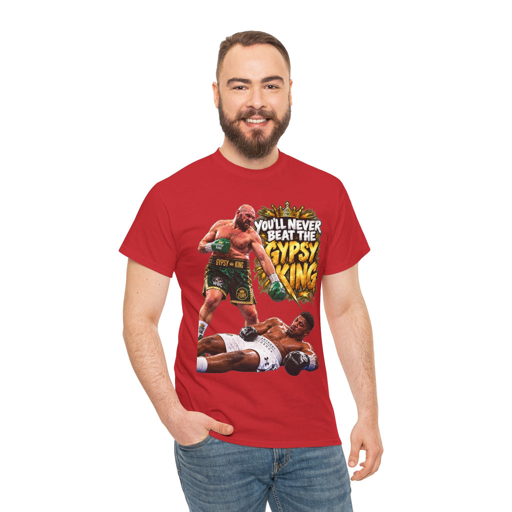 Boxing Graphic Tee – "You'll Never Beat the Gypsy King" Fight Shirt