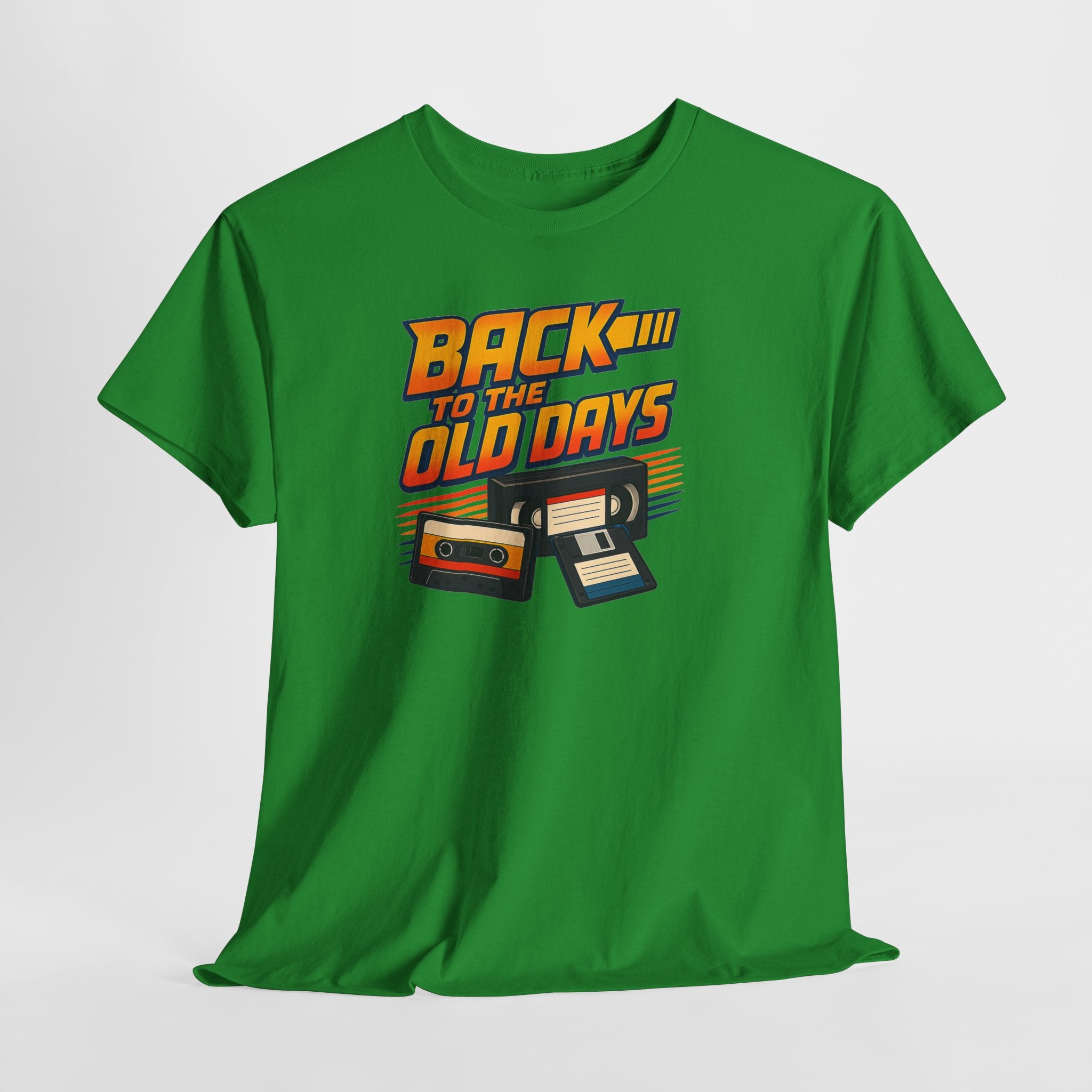 Back to the Old Days Tee – Retro Cassette & VHS Nostalgia T-Shirt