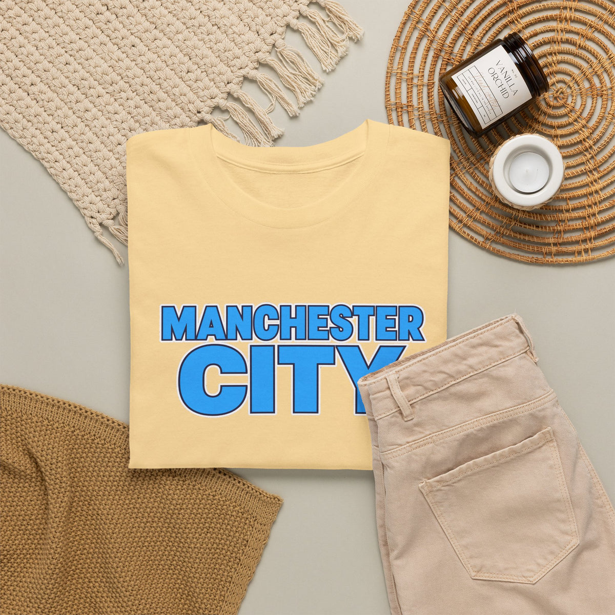 Manchester City T‑Shirt — Retro Blue Logo Tee