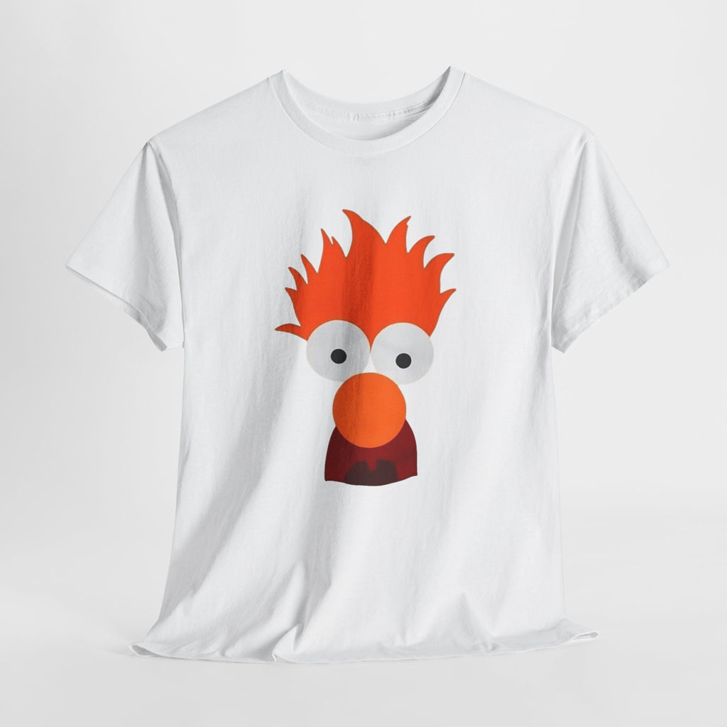 Beaker-Inspired Graphic Tee — Cute Orange Muppet Face T-Shirt