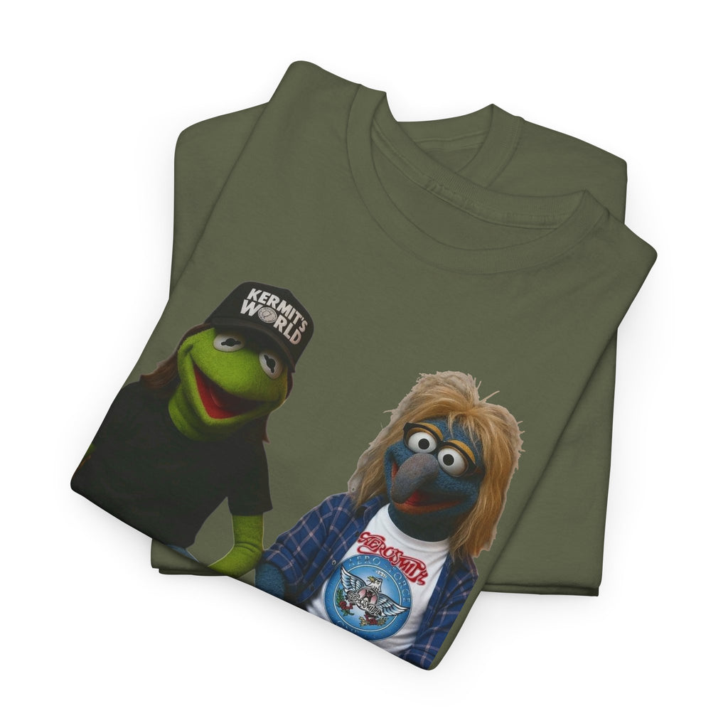 Kermit & Gonzo Waynes World Inspired Character Graphic T-Shirt
