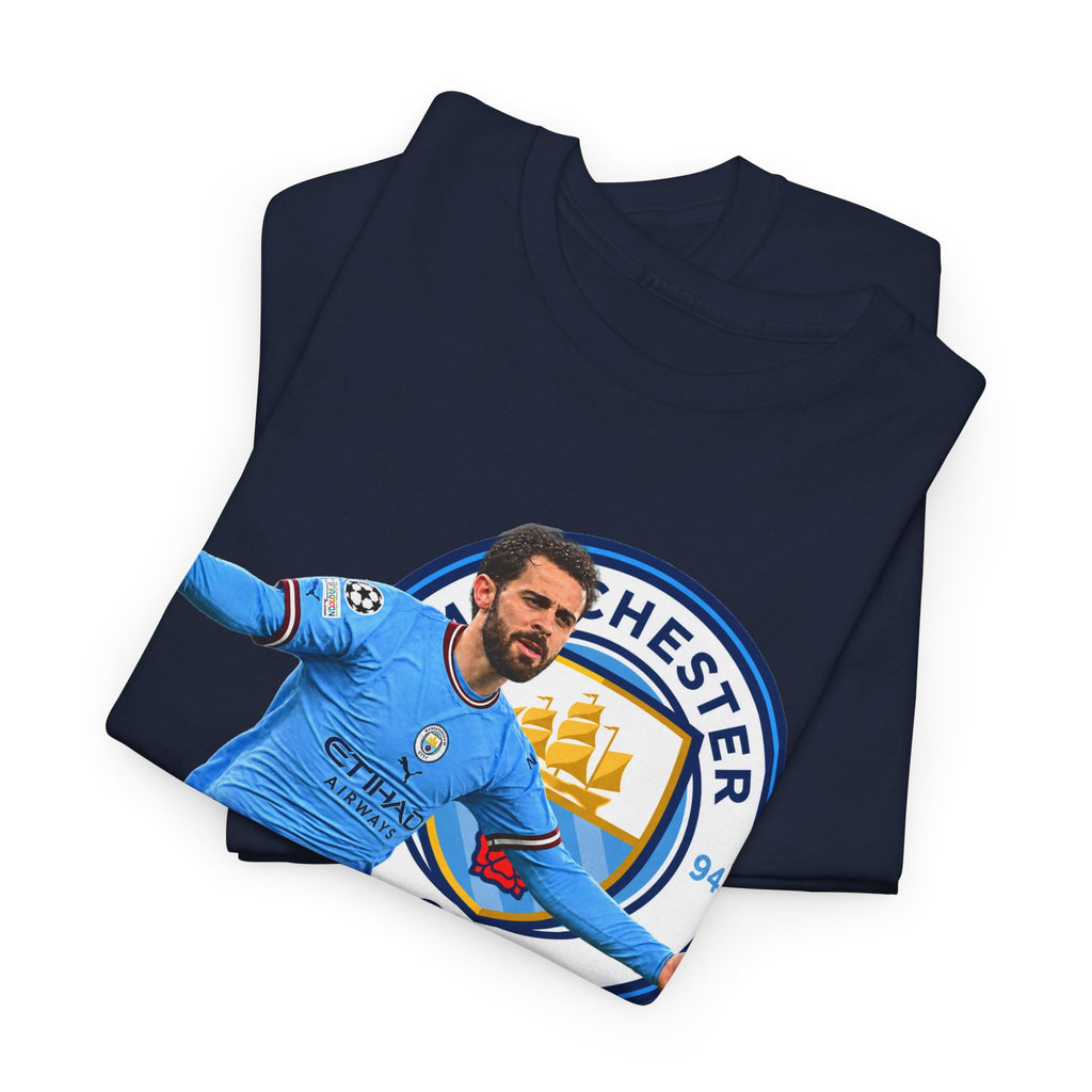Bernardo Silva Manchester City Football Club Graphic Tee — Celebratory Player Design