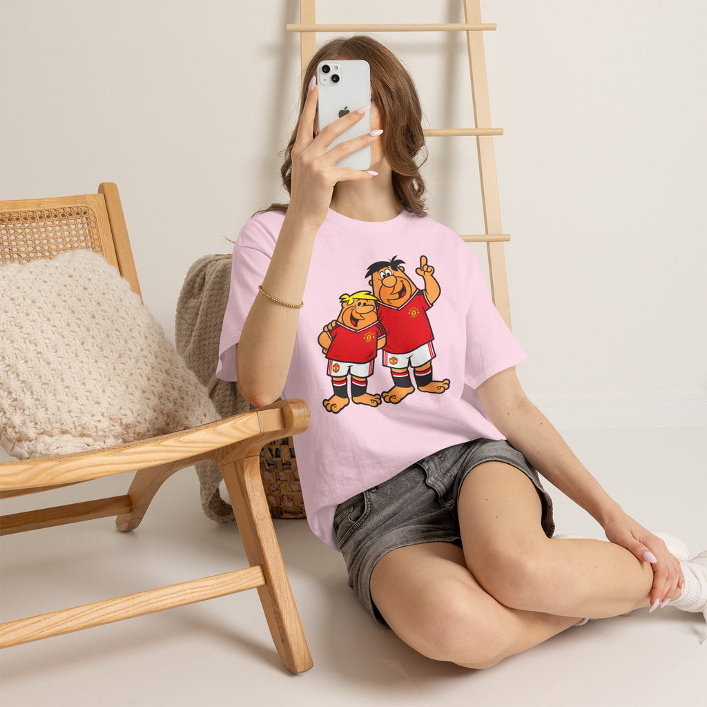 Manchester United The Flintstones Cartoon Football Fans T-Shirt