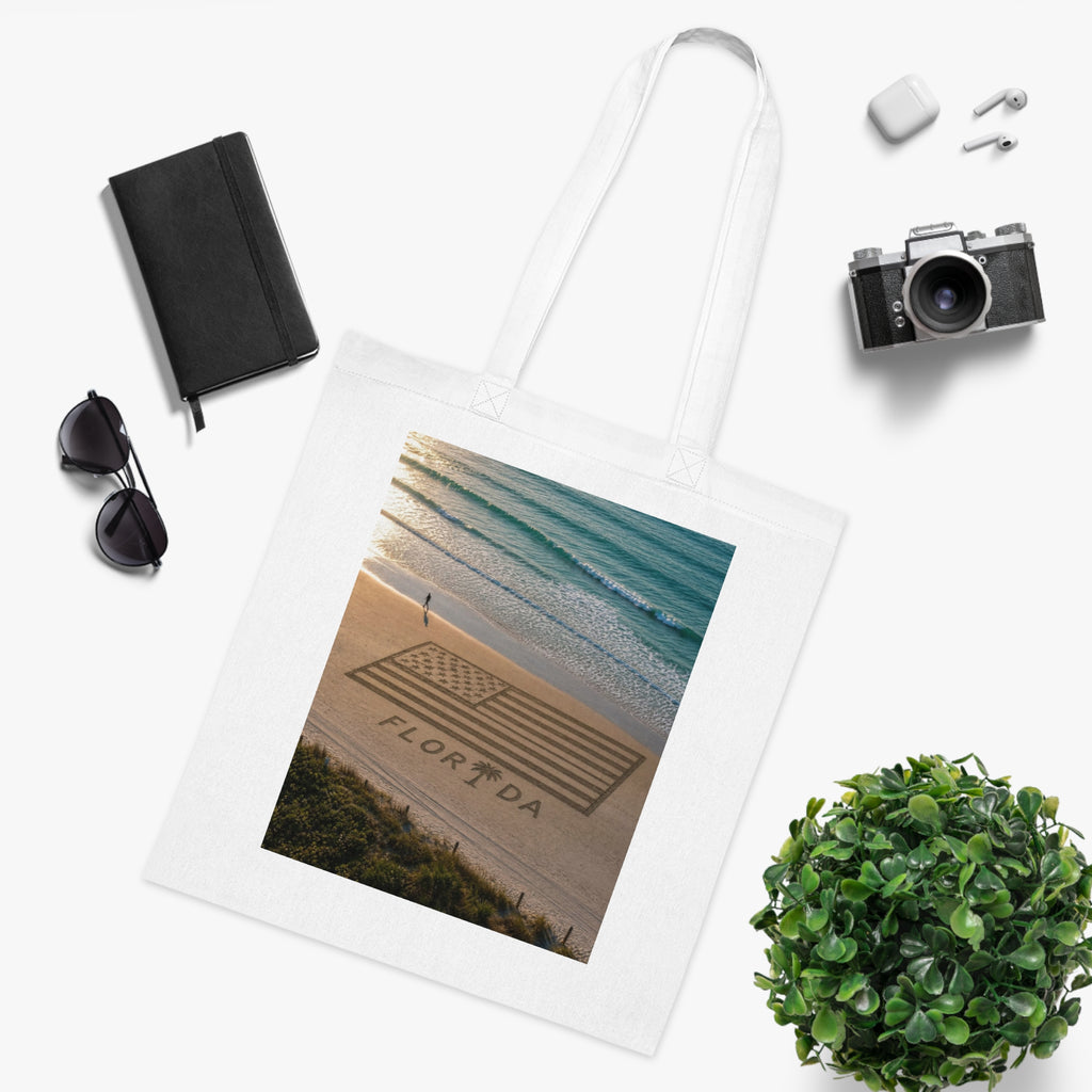 Florida Beach 100% Cotton Tote Bag