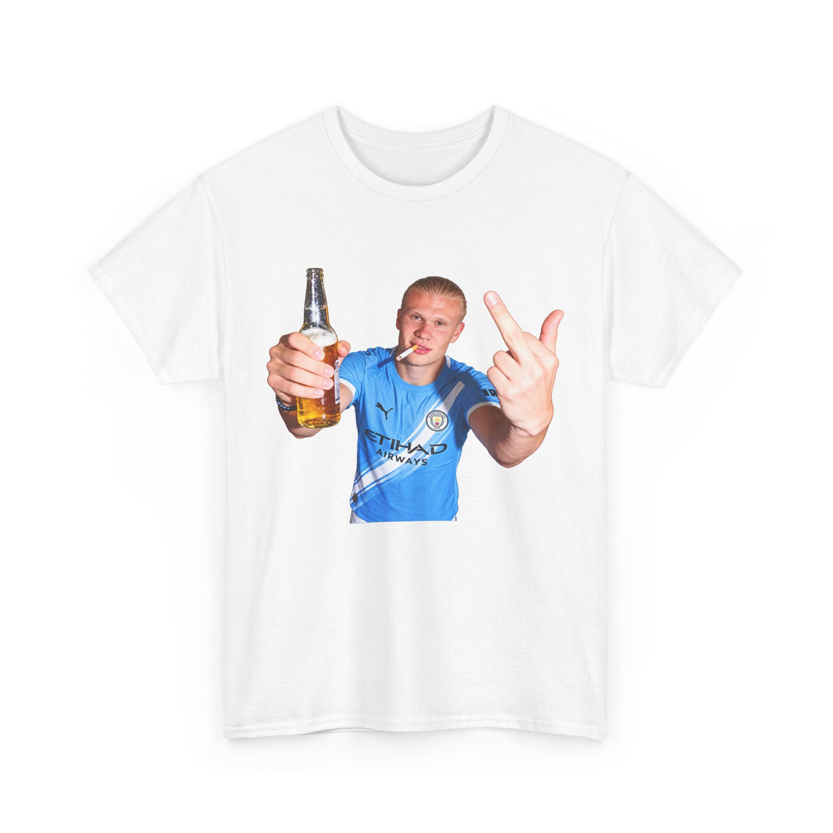 Erling Haaland on the p*** Unisex Heavy Cotton Tee