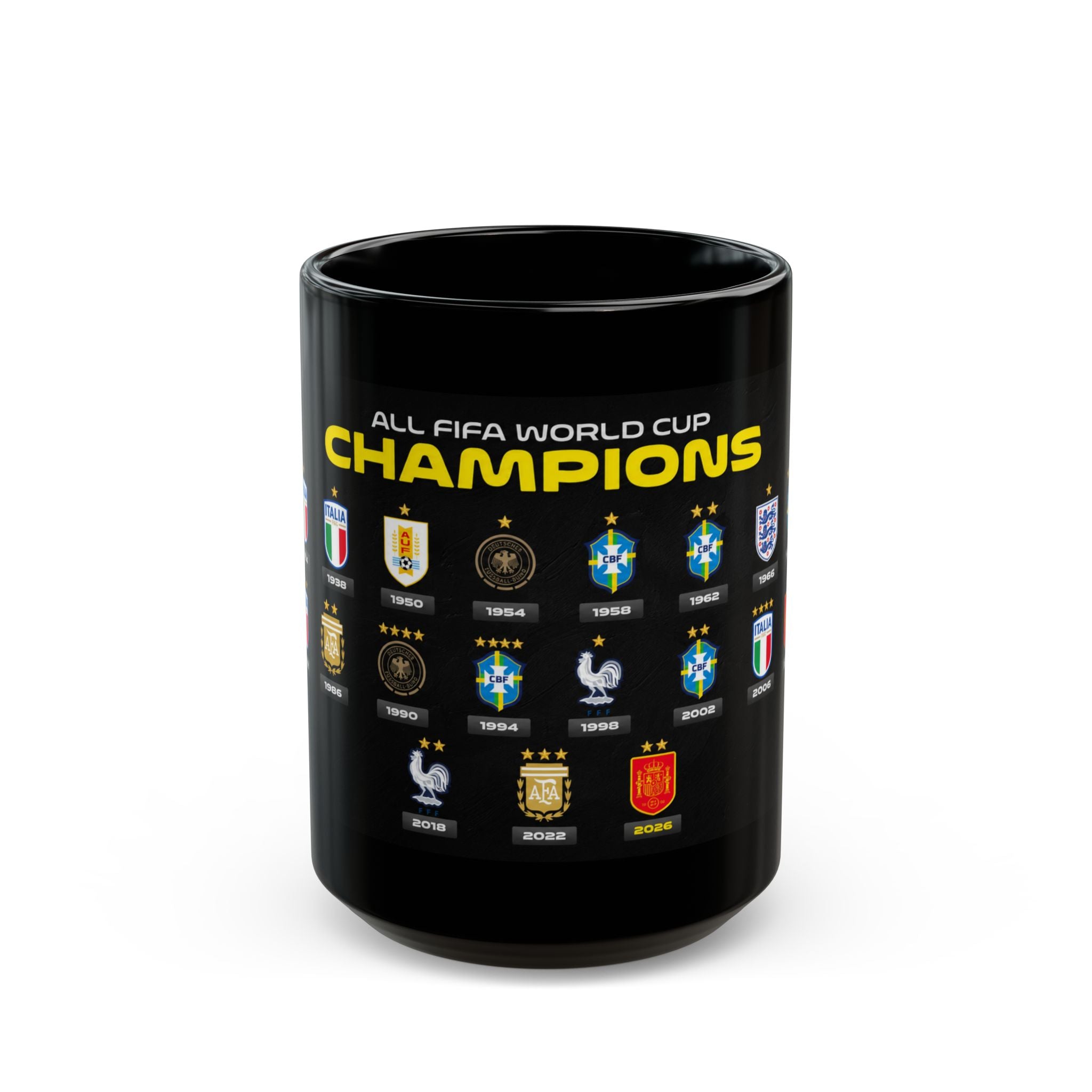 World Cup Champions Mug — All FIFA Winners Coffee Cup (11oz/15oz)