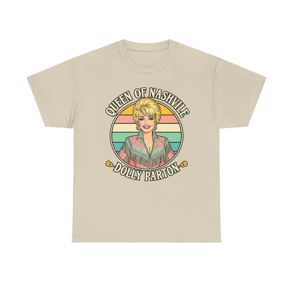 Queen of Nashville Graphic Tee — Dolly Parton Retro Portrait Shirt