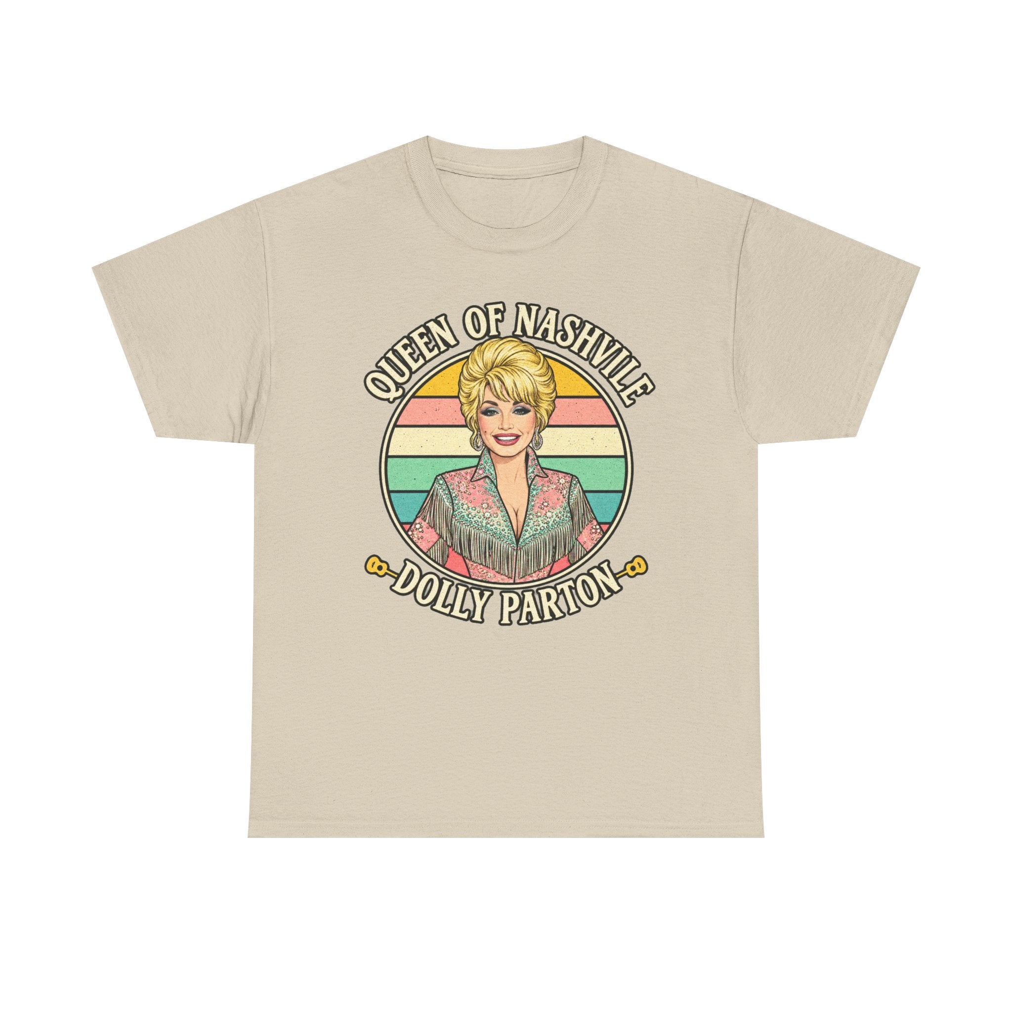 Queen of Nashville Graphic Tee — Dolly Parton Retro Portrait Shirt