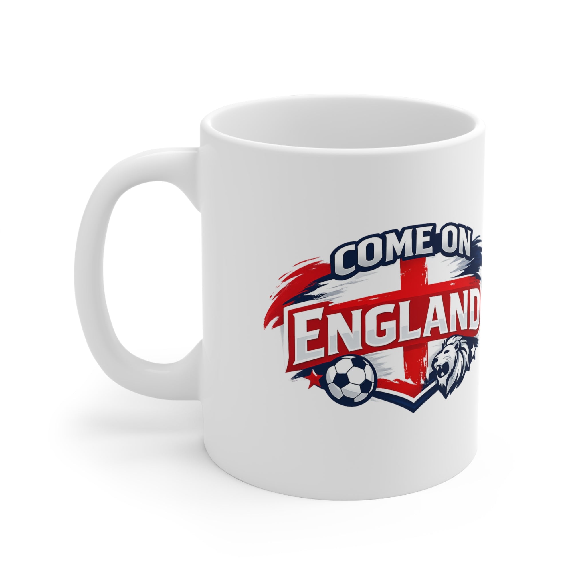 Come On England Soccer Fan Mug — 11oz & 15oz Ceramic Football Supporter Cup