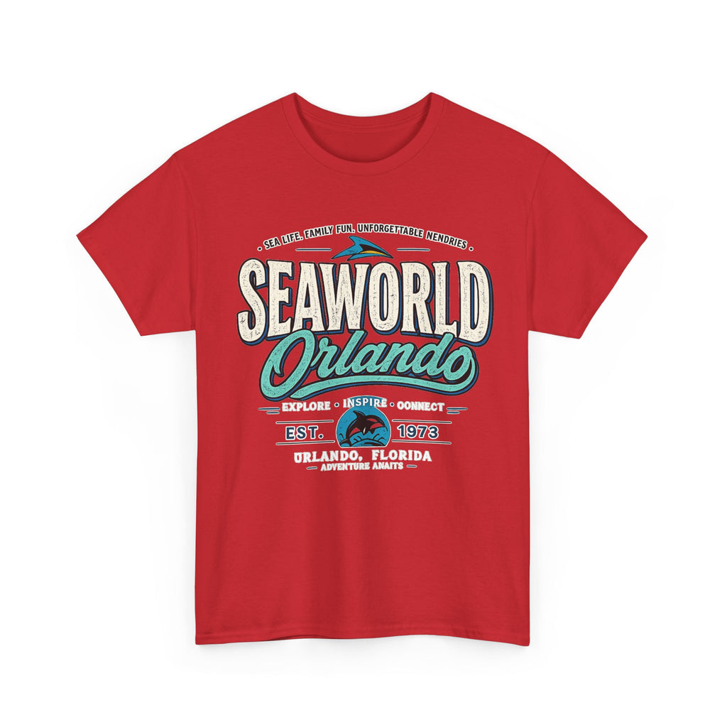 SeaWorld Orlando Graphic Tee — Retro Explore Inspire Connect Vacation Shirt