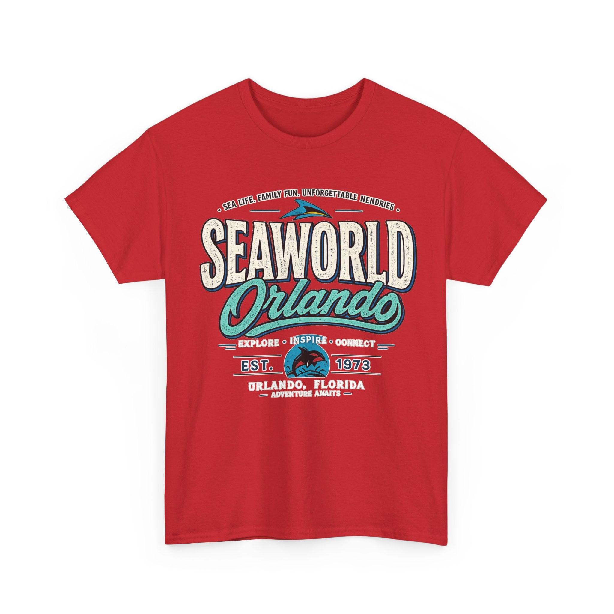 SeaWorld Orlando Graphic Tee — Retro Explore Inspire Connect Vacation Shirt