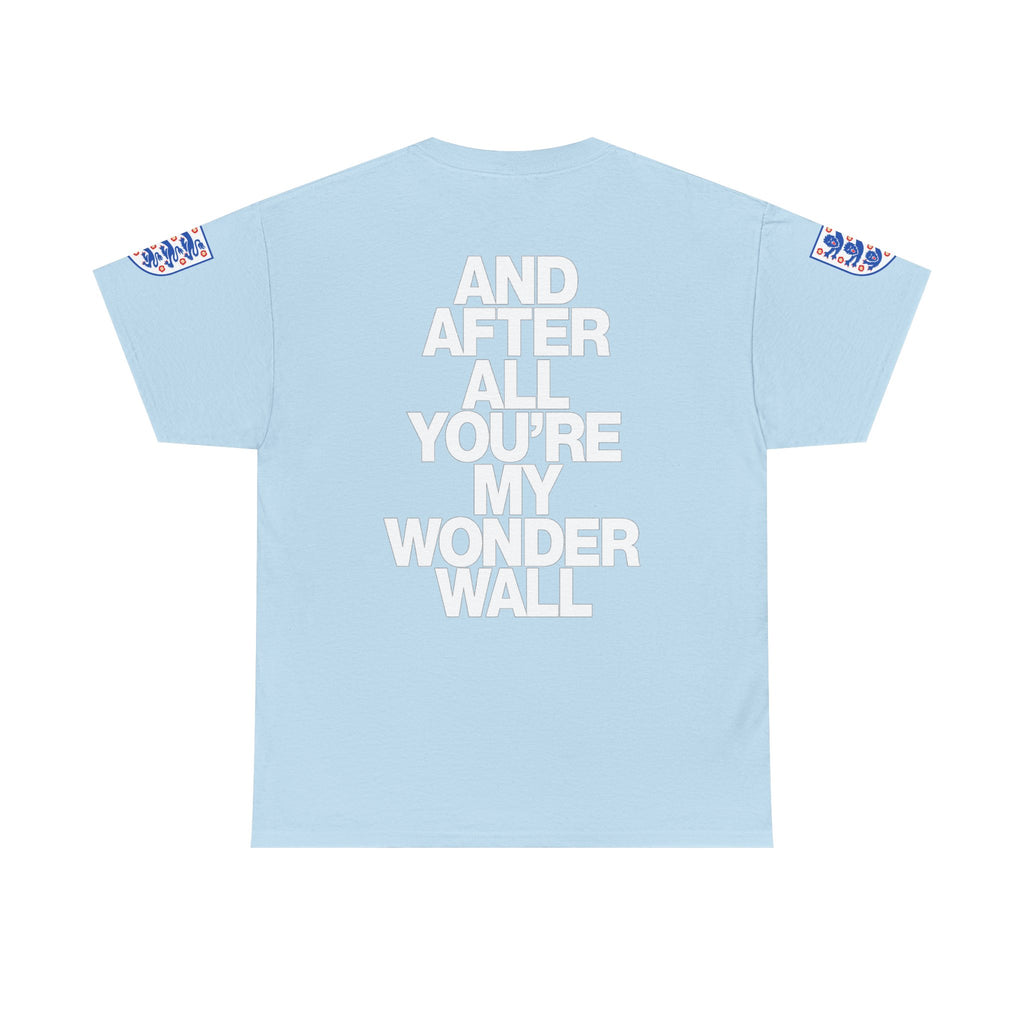 England Football Tee — "And After All You're My Wonderwall" Lyrics Tee