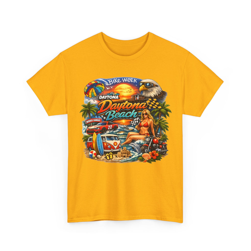 Daytona Beach Vintage Surf T-Shirt — Retro Sunset Palm Beach Tee