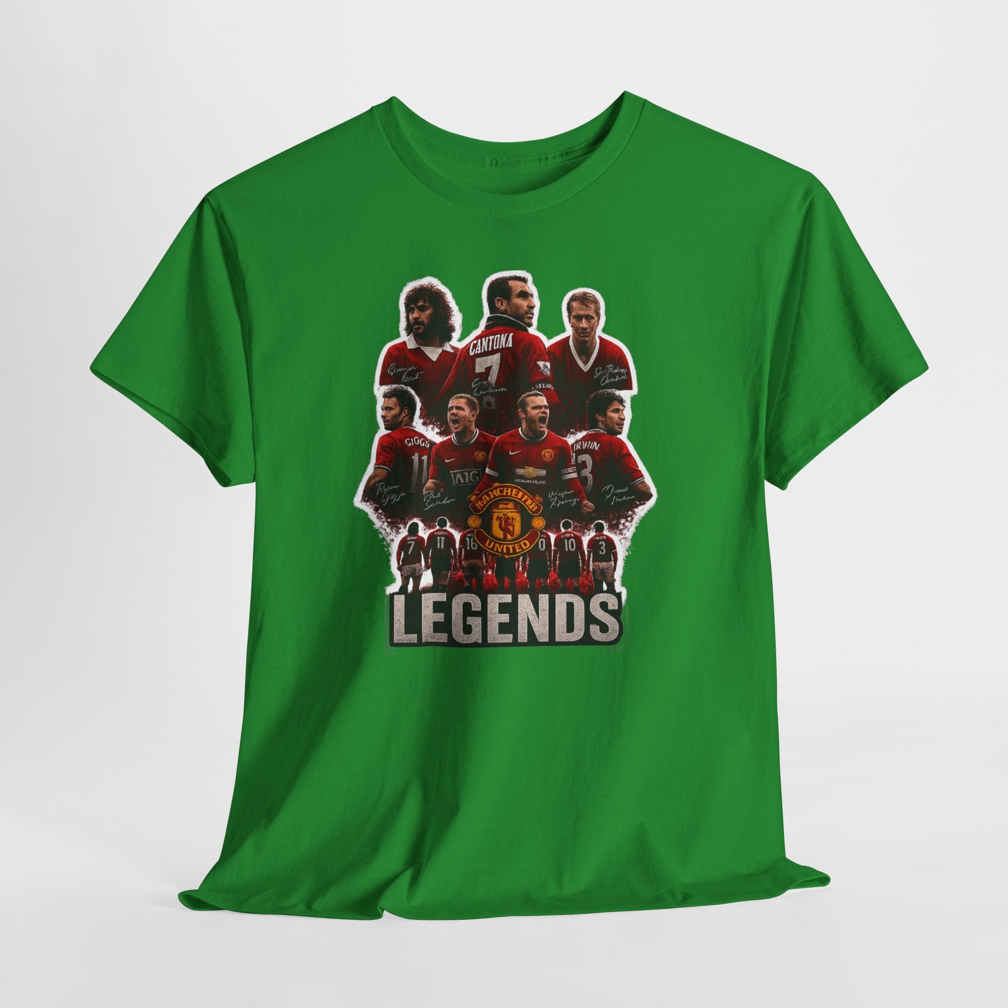 Manchester United Legends Football Team Tee — Retro Manchester United Players Graphic Shirt