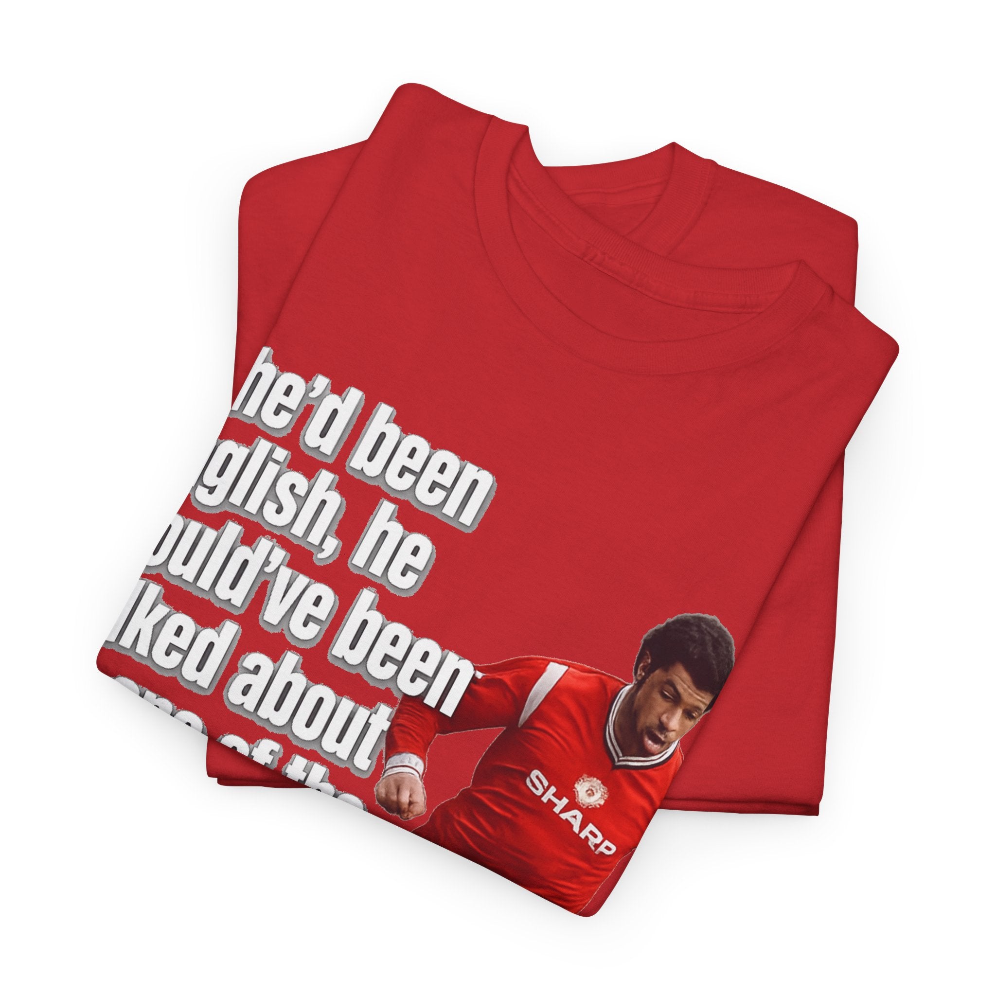 Vintage Football Tee — 'if he'd been English...' Roy Keane on Paul McGrath Quote Shirt